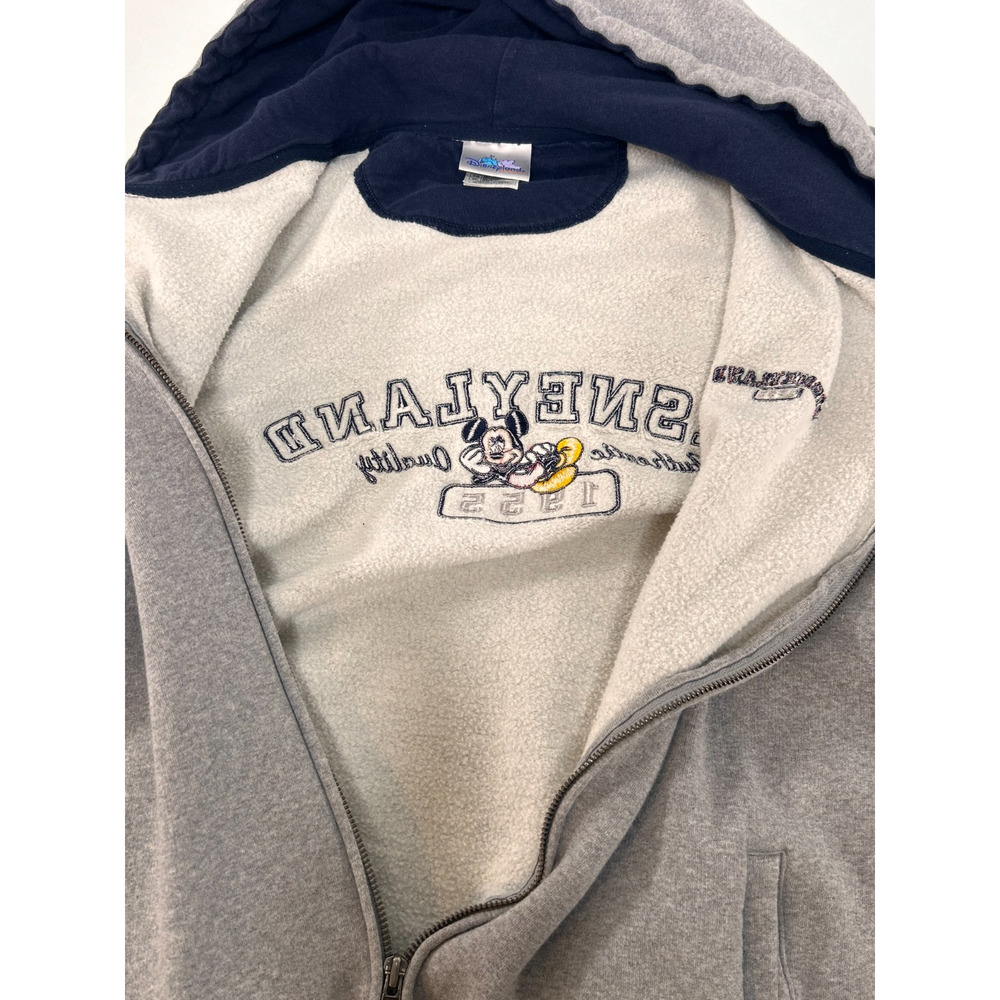 Vintage Disneyland Resorts 1955 Full Zip Hoodie Sz XL Mickey Disney Vacation Y2K - Picture 8 of 11